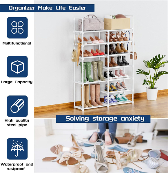 Shoe rack with cover